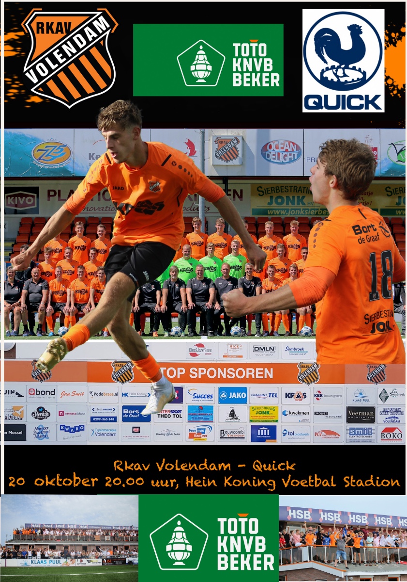 RKAV Volendam- Quick, 1e ronde TOTO KNVB BEKER