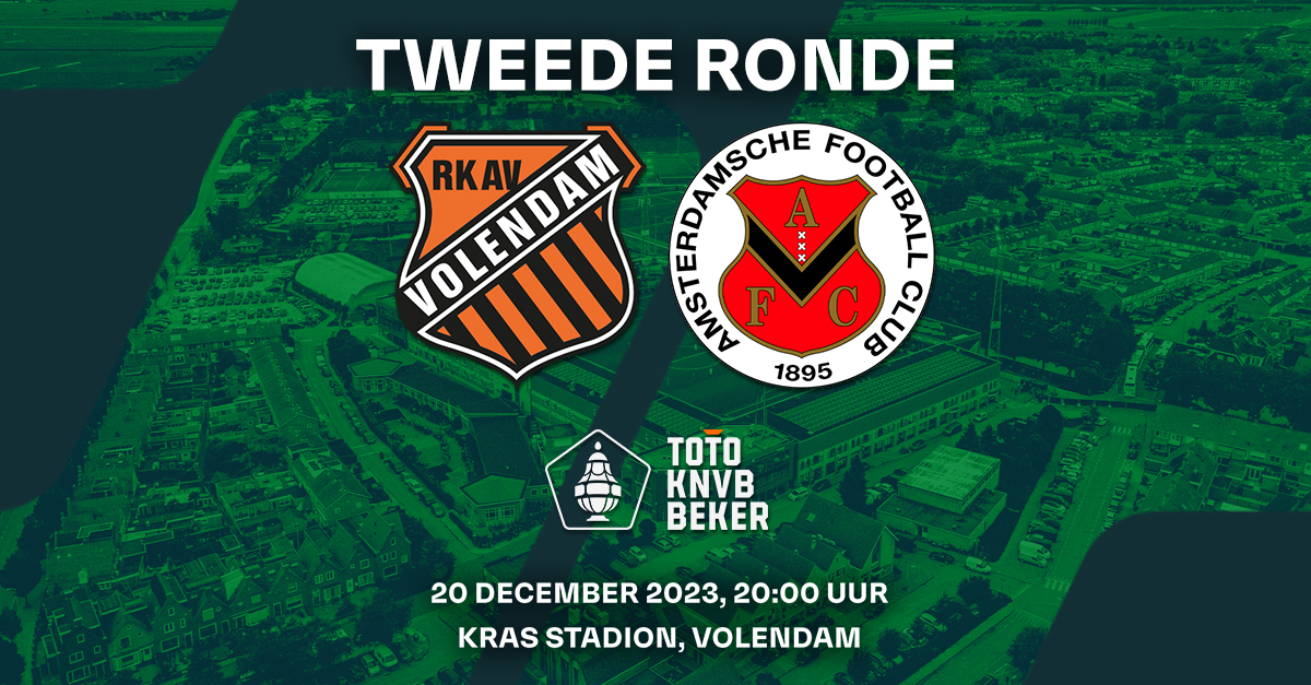 Tweede ronde KNVB Beker- Rkav Volendam- AFC  update