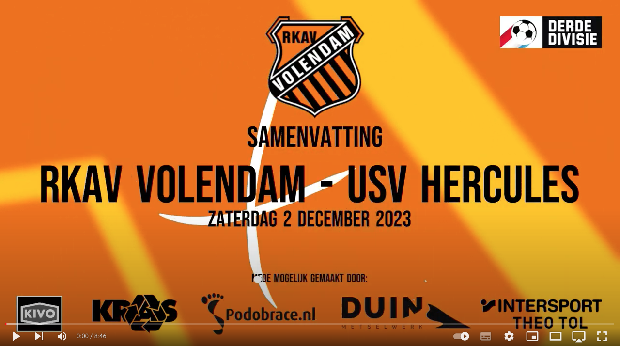 Samenvatting Rkav Volendam- Hercules