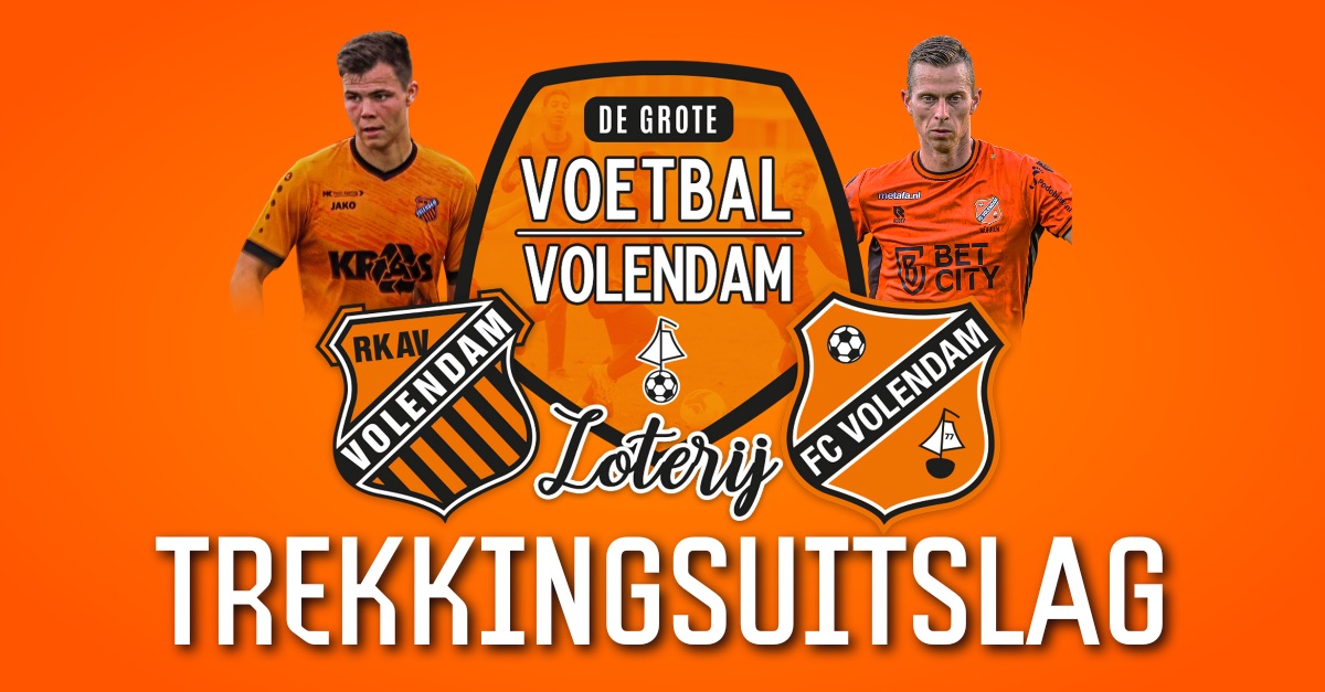 Grote Voetbal Volendam Loterij groot succes; Check of jij gewonnen hebt!