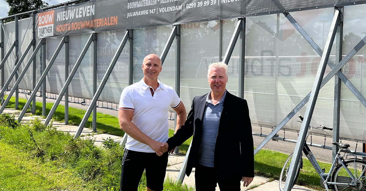 Bouwpartner Nieuw Leven vergroot de sponsoring RKAV Volendam