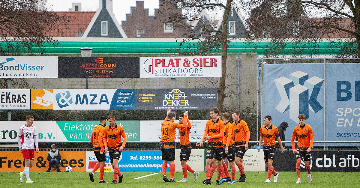 RKAV Volendam met drie heerlijke punten de winter in