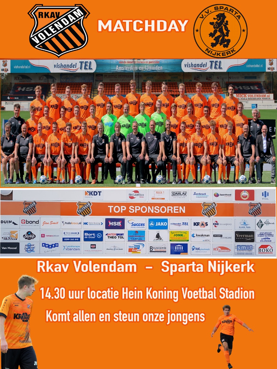 Rkav Volendam - Sparta Nijkerk  zaterdag 26 november